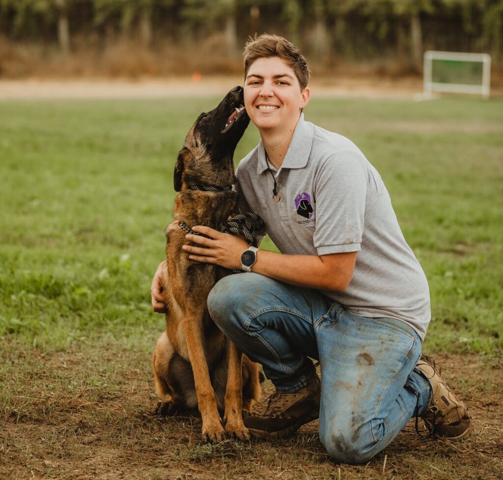 trainer with dog